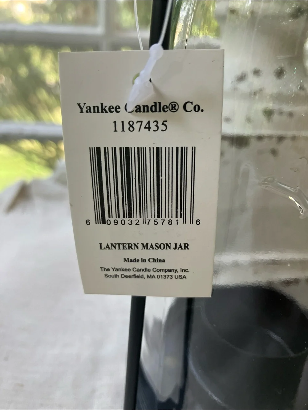 NWT - Yankee Candle Mason Jar Tea Light Hanging Lantern